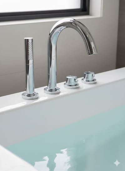 AquaVik Badrandthermostaat Soral 4-gats Met Inbouwdeel Chroom