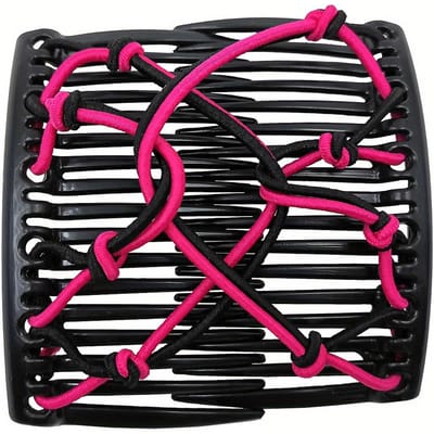 Verstelbare Dubbele Schuifkam Haarclip voor Vrouwen - Elastisch Haaraccessoire voor Eenvoudige Haarstyling