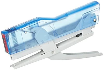 Handnietmachine Blauw Transparant - Kantoor Nietapparaat - Papier Verwerken - Robuuste Metalen Constructie - Tot 30 Vel - Blauw Transparant