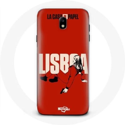 Samsung Galaxy J3 2017 hoesje La casa de papel Lisboa tekening