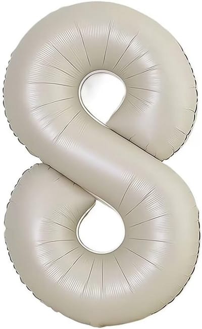 Extra Grote Cijferballon 102 cm Melkwit - Perfect voor Elke Verjaardag