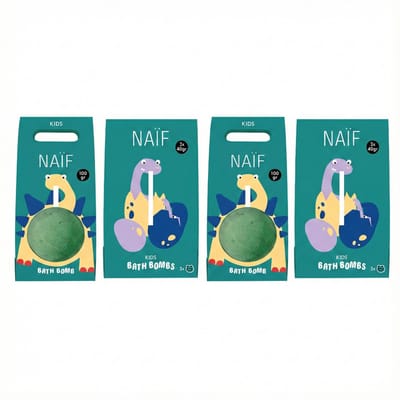 Naïf - Bruisbal - Voordeelset - Kids 3+ - Badproduct - Natuurlijke Kleurstoffen - Geen Microplastics - 4 stuks