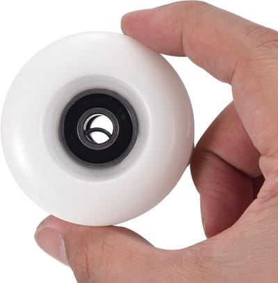 55mm Skateboard Wielen met ABEC-9 Lagers, 4 Stuks Vervangingswielen voor Cruiser en Street Skateboards, 80A, Wit