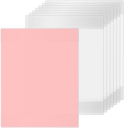 Dailygoods- Bordhouder A4 - 8 Stuks - Wandgemonteerde Documenthouder - Acryl - Frameloze Fotolijst - Helder en Beschermend