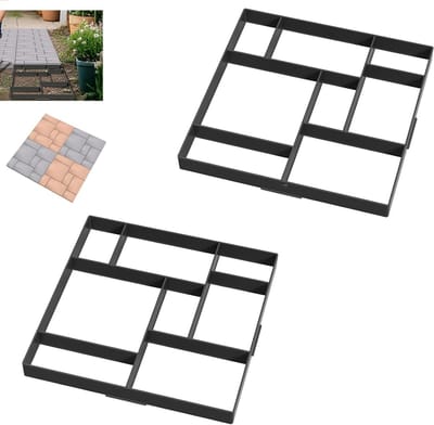 Bestratingsvorm Set - Betonmal Tuin - Tuin Ontwerpen - Herbruikbaar Materiaal - 2 Stuks - Zwart