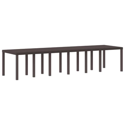 vidaXL Tuinstafel Bruin 350 x 100 x 74 cm poly rattan