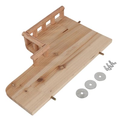 Plateforme de Repos en Bois avec Rampe Jouets en Bois pour Petits Animaux pour Hamster Petits Animaux Escalade brown