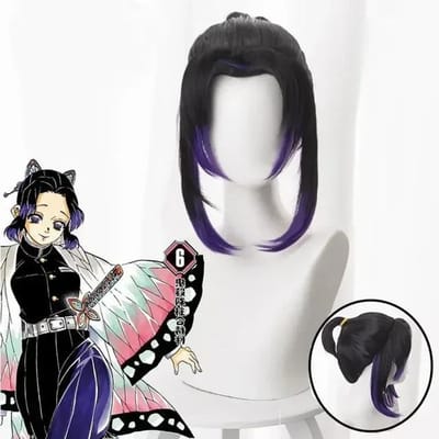 Kochou Shinobu Déguisement Cosplay Anime Demon Slayer Cosplay Uniforme Acres Perruque Costume Fête d'Halloween Adulte Enfants S beige