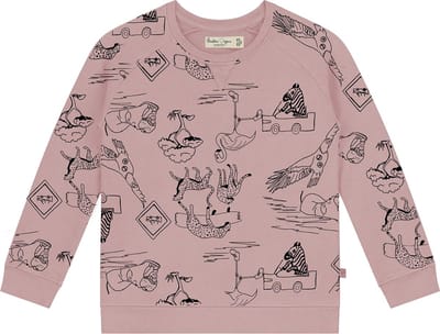 Smitten Organic - Safari all over print roos Sweater