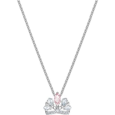 Swarovski Bij Een Koninginbij Patroon Rhodium Verguld Ketting Dames ketting Roze 5501076 Box+Shopping Bag white