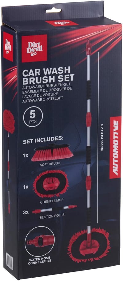 Dirt Devil - Auto Wasborstelset - Auto - Set van 5 stuks - Wasborstels
