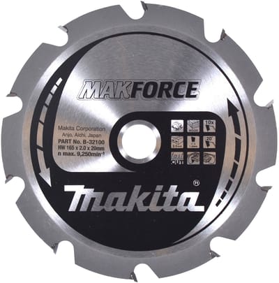 Makita B-32100 Cirkelzaagblad Hout | Makforce | 165 x 20 mm | 10-tands