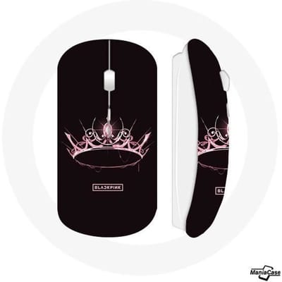Draadloze Muis - Blackpink - Roze Logo - Compatibel met Mac en PC - Wifi USB-sleutel inbegrepen - The Album Design