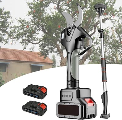Elektrische Snoeischaar - Snoerloze Takkenknipper - Tuinonderhoud - Verlengbare Steel - 50mm Snijdiameter - Zwart