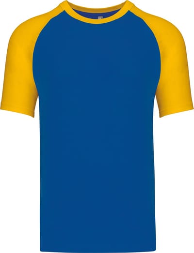 Kariban Baseball - Tweekleurig t-shirt K330 - Royal Blue / Yellow - M