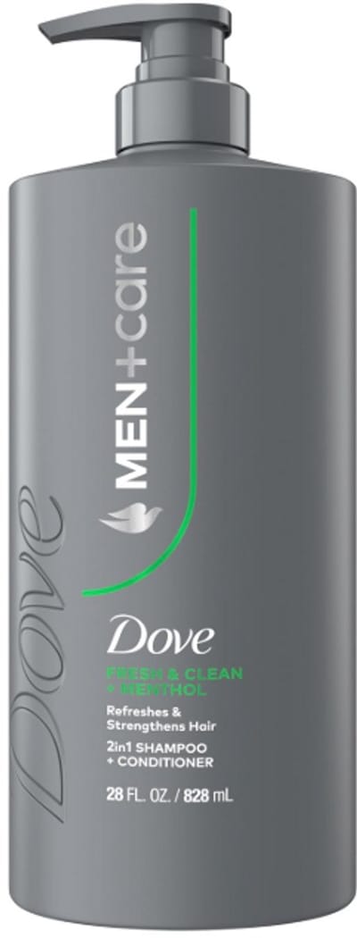 Dove Men+Care 2 in 1 Shampoo & Conditioner (Voordeelpack) 828 ml– Verfrissende & Versterkende Shampoo voor Mannen – Met Menthol – Voor Sterk en Gezond Haar