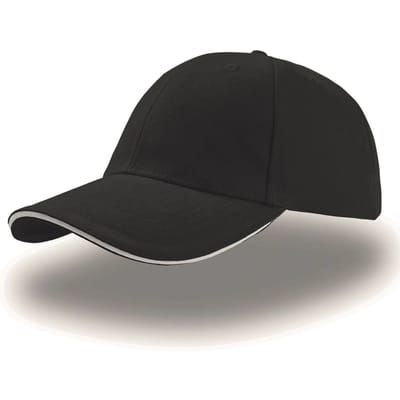 Atlantis Headwear Liberty Sandwich Cap AT610 - Black/White - One size