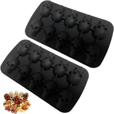 3D Skelet IJsblokjesvorm - Silicone IJsblokjes Tray voor Whisky, Cocktails en Dranken (10 Cellen)