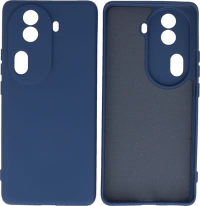 Hoesje Geschikt voor Oppo Reno 11 Pro - Fashion Telefoonhoesje Backcover - Siliconen Hoesje - Navy