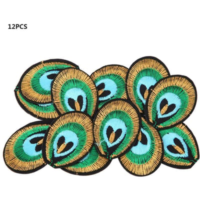 12 stuks/set Geborduurde Stoffen Patches Naaien Tas Kleding Appliqué Knutselen DIY Decoratie