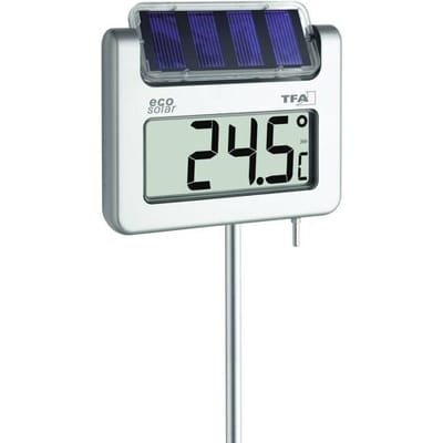 TFA Dostmann Avenue 30.2026 Solar tuinthermometer Zilver