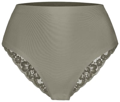 ten Cate Basics high waist brazilian met kant dusty green voor Dames | Maat S