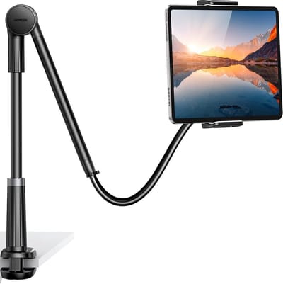 Tablet Houder Zwanenhals Verstelbare Tablet Standaard Compatibel met iPad Pro Air Mini 11 12.9 Galaxy Tab S9+ S9 A7 Redmi Pad Huawei MatePad iPhone 15 Pro Max enz.