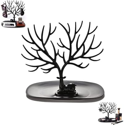 Dailygoods- Sieradenstandaard - Decoratieve Sieraadboom - Armband Houder - Halsketting Organizer - Lichtgewicht Kunststof - 25 x 22,5 x 14,5 cm - Sieradenhouder