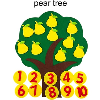 Viltpakket Appel Sinaasappel Peer Perzik Boom Fruitboom Wiskundeset Huishoudelijk Non-woven Vilt Klaslokaal Feest Huisdecoratie Interactief TMZ