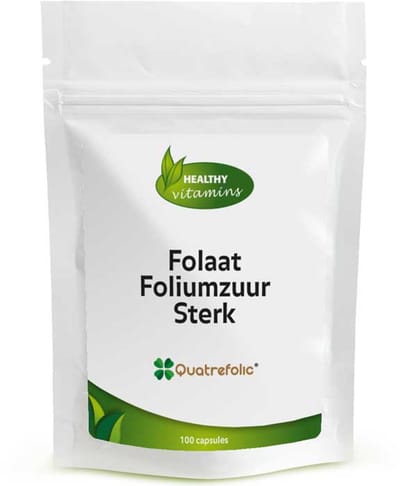 Folaat Foliumzuur Sterk | 1000 mcg | Quatrefolic® | 100 capsules