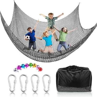 Klimnet voor kinderen - Speelnet Vaste Grip - Buiten Spelen - Dubbellaags Ontwerp - 600 kg Capaciteit - Zwart