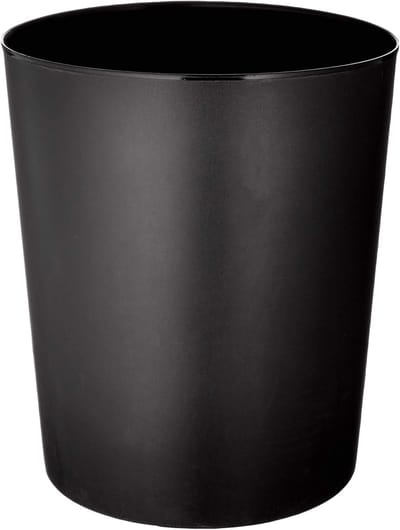 Ronde prullenbak 13 liter - zwart - stevige kunststof