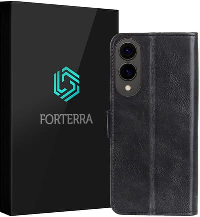 Hoesje Geschikt voor Samsung Galaxy S25 Edge - Luxe Bookcase - Walletcase Hoes - Portemonnee - Cover - Zwart