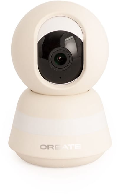 CREATE - Babybewakingscamera met wifi, monitor en tweerichtingsaudio - Gebroken wit - BABY CAM CONNECT PRO