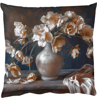 Sierkussens - Kussentjes Woonkamer - 50x50 cm - Bloemen - Vaas - Kunst - Stilleven
