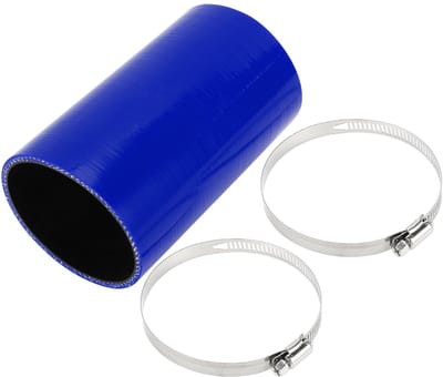 Dailygoods- Koelslang Siliconen - Zwart/Blauw - Binnendiameter 80 mm