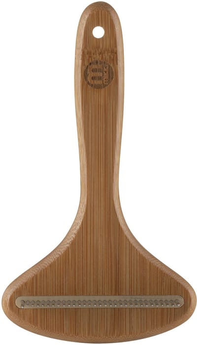 Mikki 6280040 Bamboe ondervachtkam voor middelgrote/dubbele vachten, voor honden en katten, gemaakt van duurzaam bamboe, voor het uitkammen van klitten en knopen, medium, M, 75 g