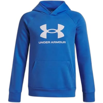 Under Armour UA Rival Fleece BL Hoodie Unisex Sporttrui - Blauw - Wit