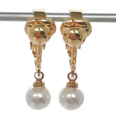 Clip Oorbellen Kinderen - Oorclips - Party - Parel - Goud - Rond - Hangoorbellen - MNQ bijoux
