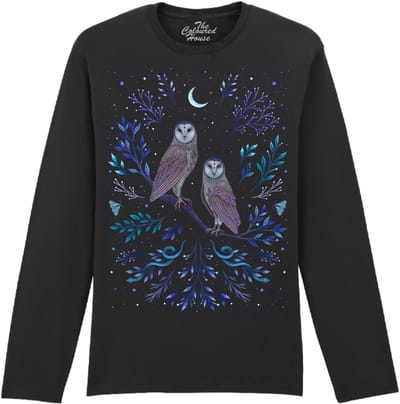 Uilen Maanlicht Owls In The Moonlight The Coloured House Longsleeve T-shirt XXL