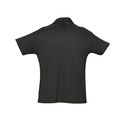 SOLS Heren Zomer II Pique Poloshirt met korte mouwen (Zwart)