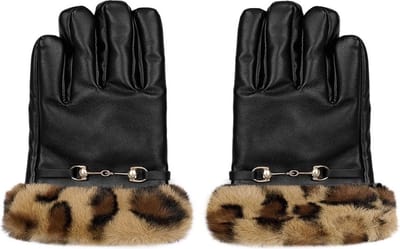 Handschoenen - Faux - Bruin/zwart - Milace