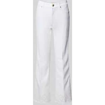 Flared jeans met broderie anglaise, model 'FRANCESCA'
