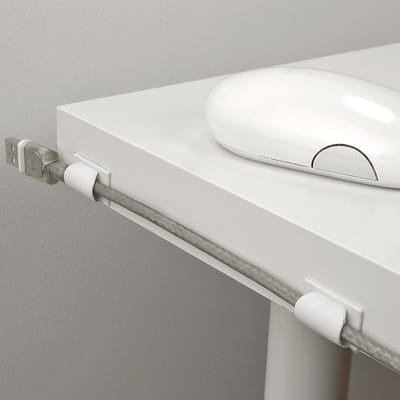 Famanu – Zelfklevende kabelhouders - kabelklemmen in set van 20 - lengte 26 mm - breedte 15 mm - hoogte 8 mm - wit