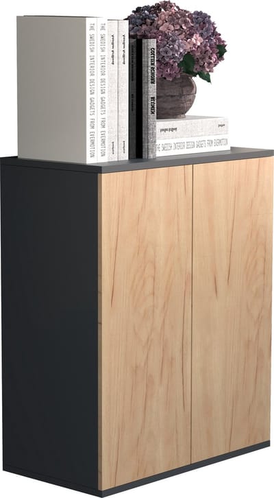 Houten ladekast dressoir dressoirkast Dalosa 2 draaideuren