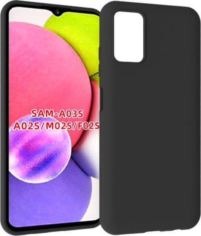 Hoesje Geschikt voorSamsung Galaxy A03s - Siliconen - A03s Hoesje Zwart Siliconen Case