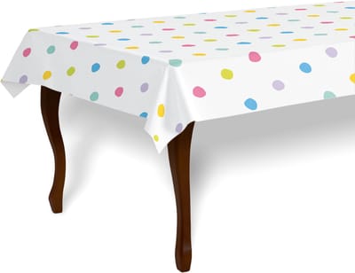 LUQ – Party Dots Tafelkleed – Waterdicht – Luxe Tafel Decor – Feest Versiering – Gebruiksklaar – Verjaardag-Babyshower