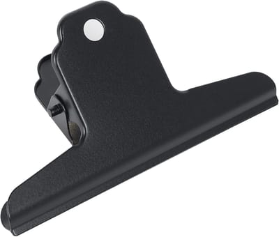 Grote Zwarte Metalen Bulldog Clips (75mm) - 12 Stuks Sterke Binderclips voor Papier en Documenten