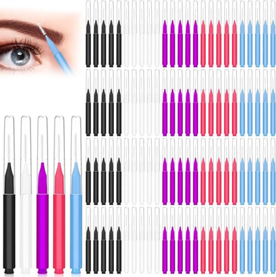 Micro Eyebrow Brushes en Wimpers Kam met Deksel - 100 Stuks voor Perfecte Make-up en Precisie