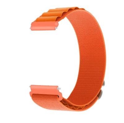 Nylon bandje - geschikt voor Garmin Venu (2 Plus) / Venu SQ (2) / Vivomove (Style - Sport) / Vivoactive 3 / 5 / 6 / Forerunner 55 / 165 / 245 / 645 / 570 - 42mm - loop - oranje